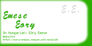 emese eory business card